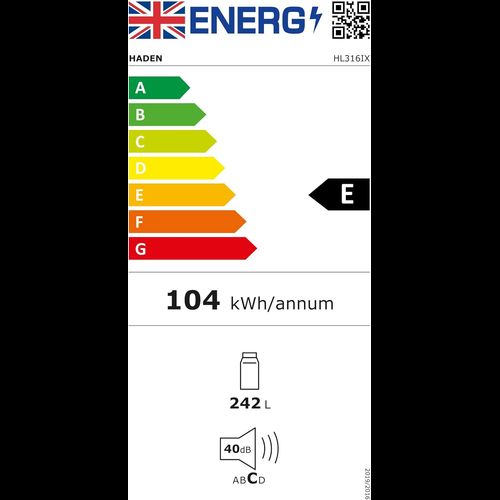 Haden Tall Larder Fridge - Inox | HBH Woolacotts