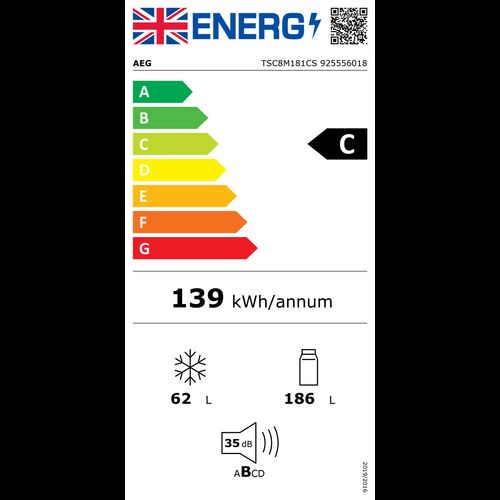AEG 8000 Cooling 360 Integrated Frost Free Fridge Freezer | HBH