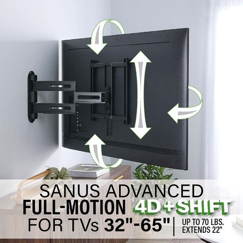 Sanus Advanced Full-Motion 4D Shift Wall Mount for TVs | HBH Woolacotts