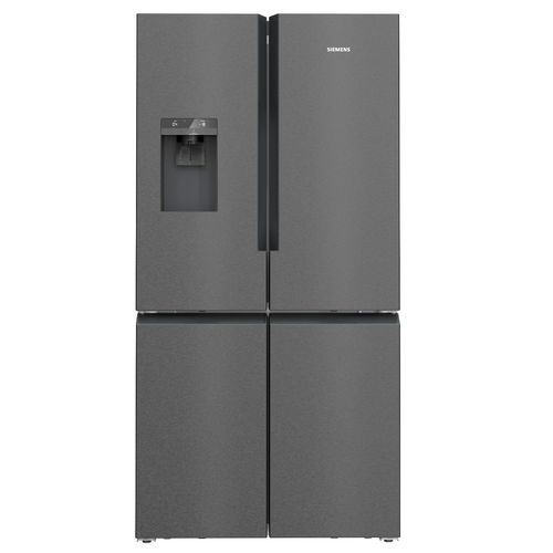 Siemens iQ700 Plumbed Frost Free American Fridge Freezer - Black Steel